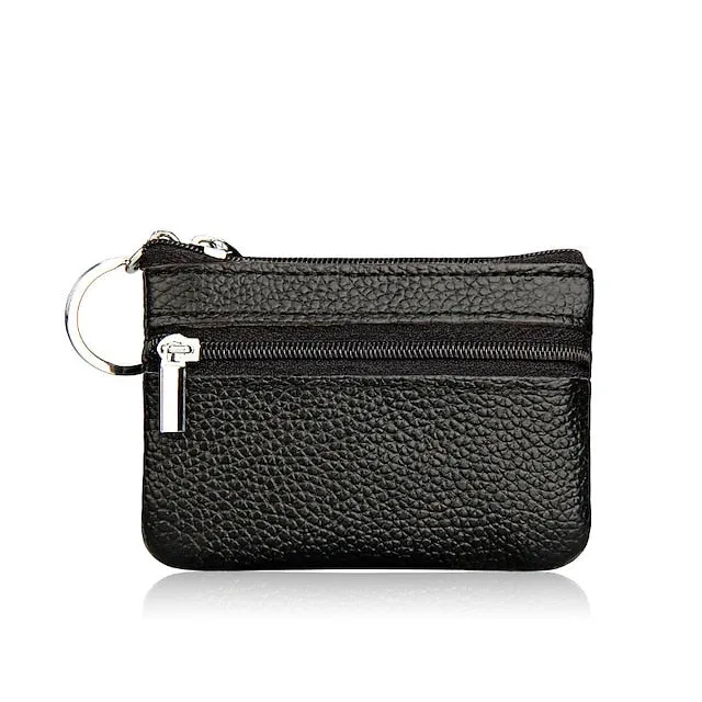 Fashion Leather Mini Coin Change Purse Wallet Clutch Zipper Small Soft Key Card Holder Money Bag Pocket Wallets