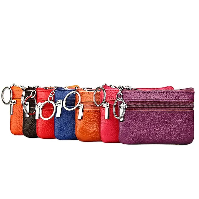 Fashion Leather Mini Coin Change Purse Wallet Clutch Zipper Small Soft Key Card Holder Money Bag Pocket Wallets