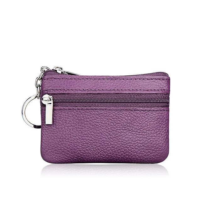 Fashion Leather Mini Coin Change Purse Wallet Clutch Zipper Small Soft Key Card Holder Money Bag Pocket Wallets