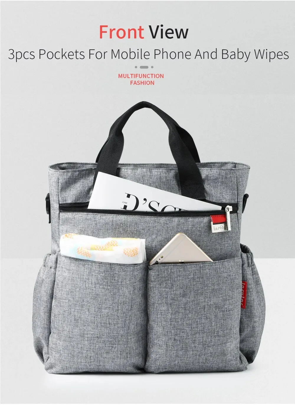 Fashion Waterproof Diaper Tote Bag