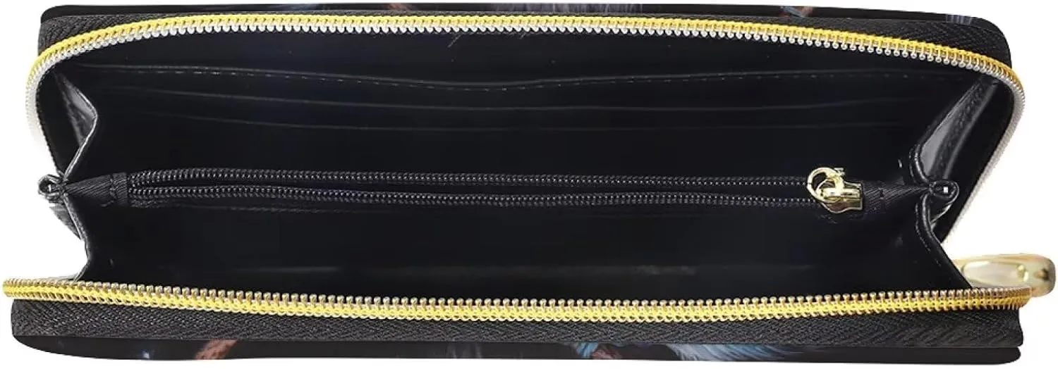 Fashion Women Zip Around Long Wallet PU Phone Clutch Travel Card Holder Purse