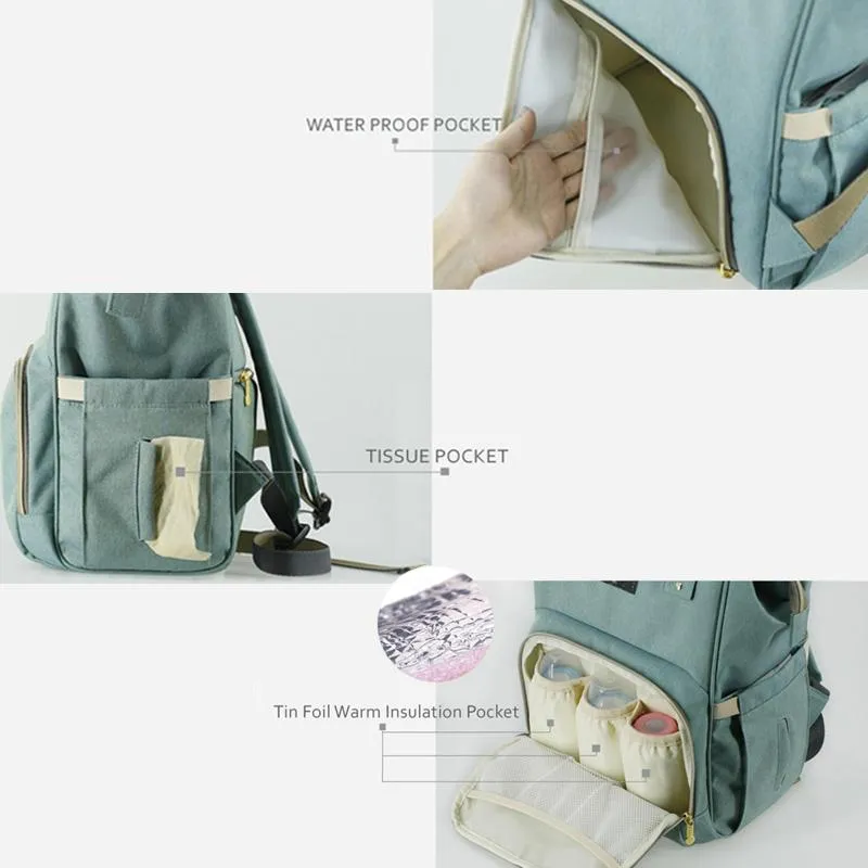 Fashionable Mummy Large Diaper Backpack Bag