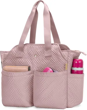 Fasrom Teacher Bag for Work Women, Large Utility Tote Bag with Laptop Compartment for Teacher Essentials (Empty Bag Only)