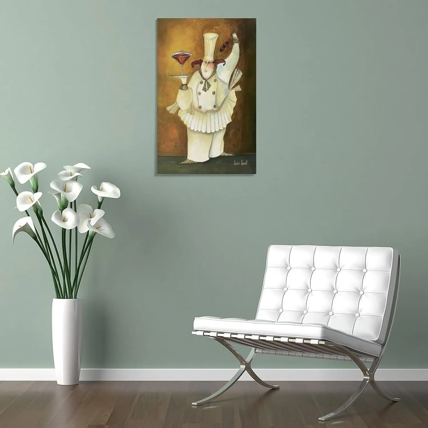 Fat Cook By Illustrator Jennifer Garant Chef Kitchen Poster The Cheerful Chefs Poster Canvas Wall Art Posters (57) Be Used For Room Aesthetics And Bedroom Living Room Decor08x12inch(20x30cm)