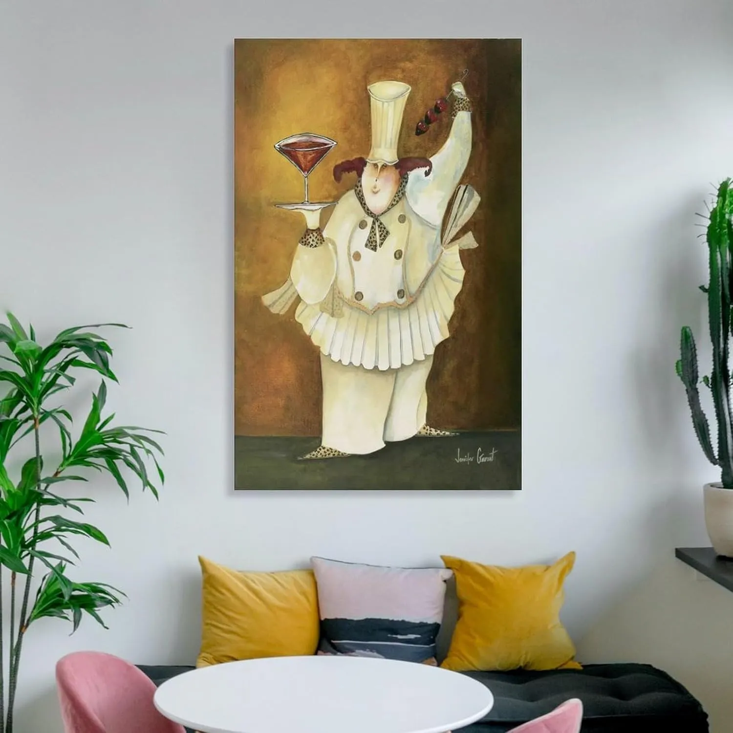 Fat Cook By Illustrator Jennifer Garant Chef Kitchen Poster The Cheerful Chefs Poster Canvas Wall Art Posters (57) Be Used For Room Aesthetics And Bedroom Living Room Decor08x12inch(20x30cm)