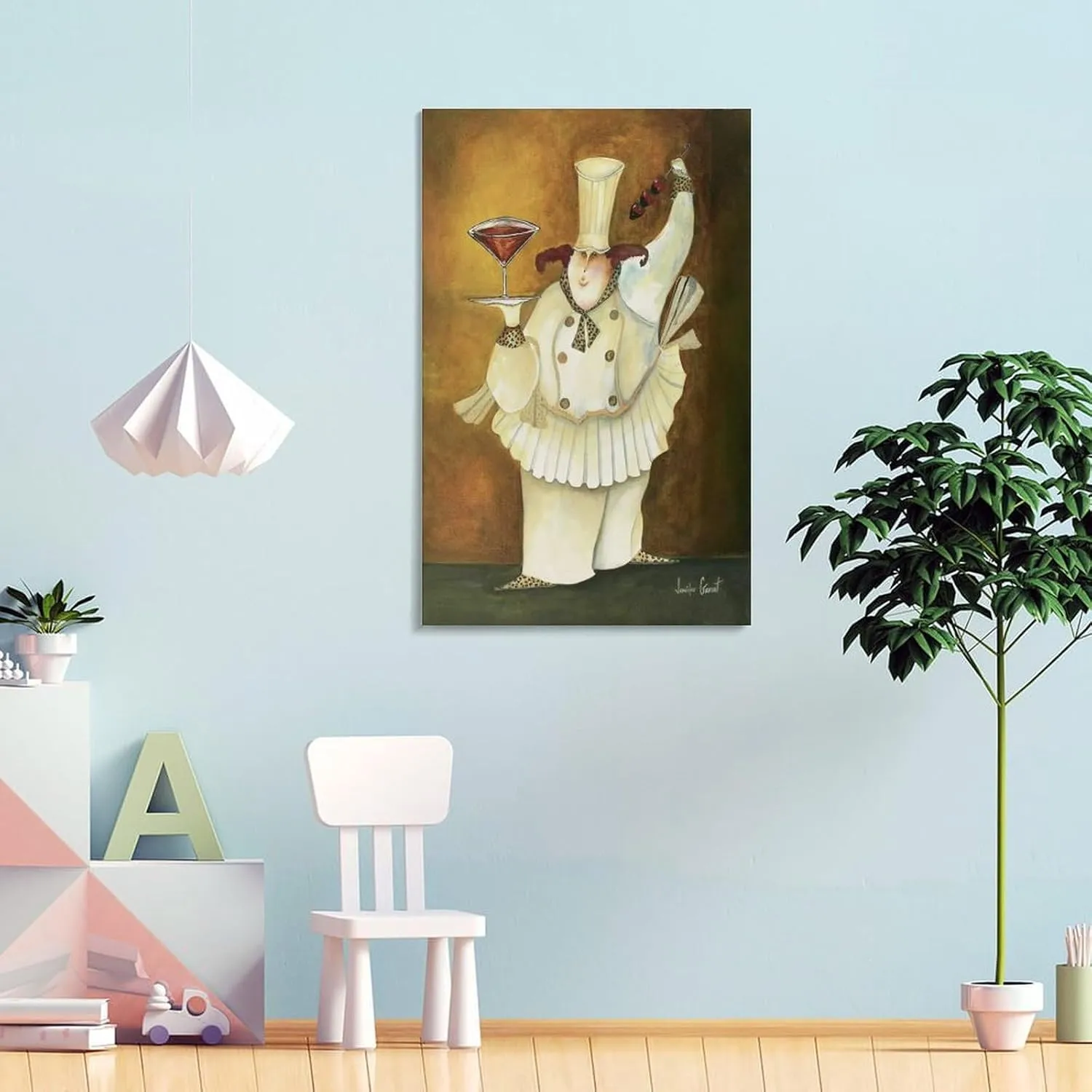 Fat Cook By Illustrator Jennifer Garant Chef Kitchen Poster The Cheerful Chefs Poster Canvas Wall Art Posters (57) Be Used For Room Aesthetics And Bedroom Living Room Decor08x12inch(20x30cm)