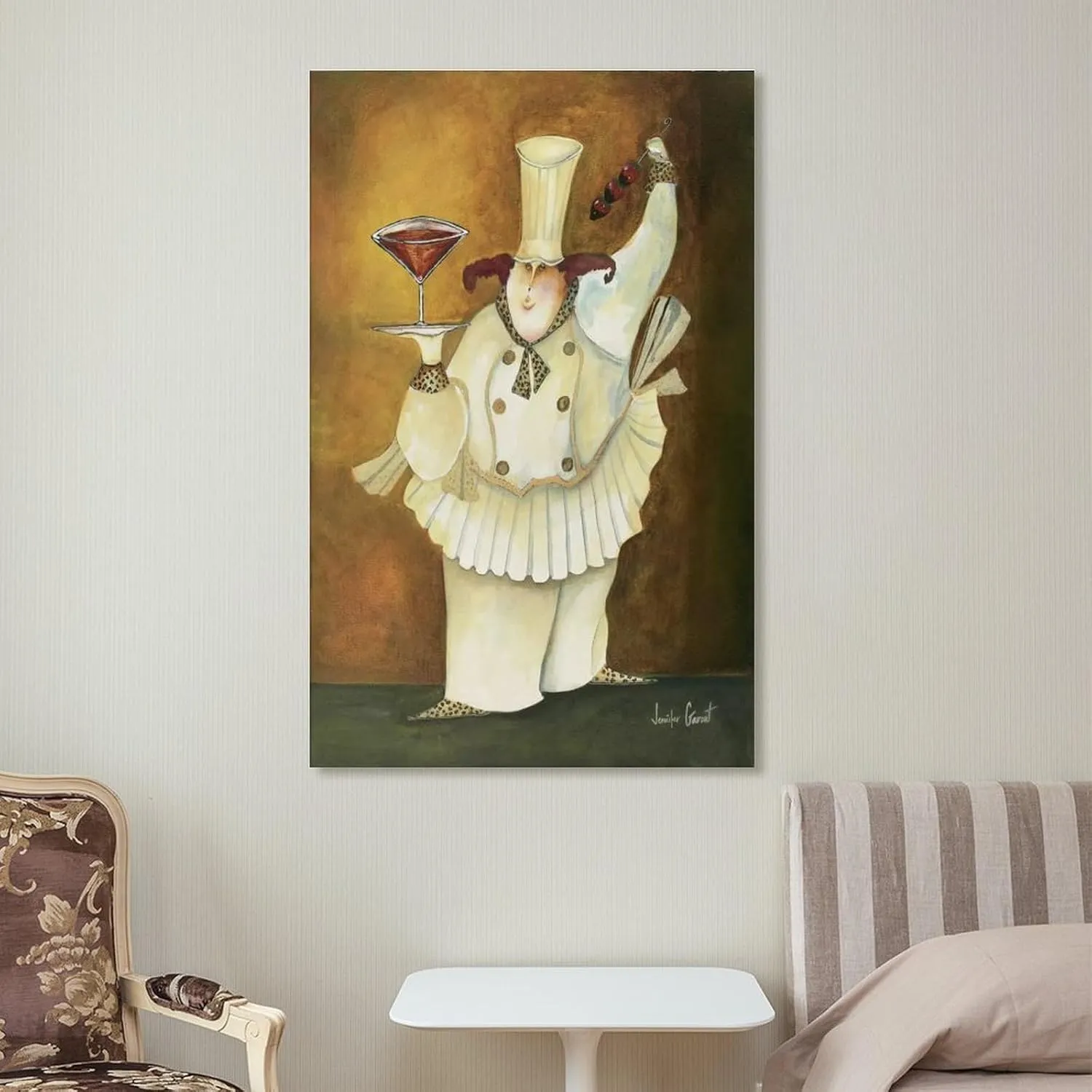 Fat Cook By Illustrator Jennifer Garant Chef Kitchen Poster The Cheerful Chefs Poster Canvas Wall Art Posters (57) Be Used For Room Aesthetics And Bedroom Living Room Decor08x12inch(20x30cm)