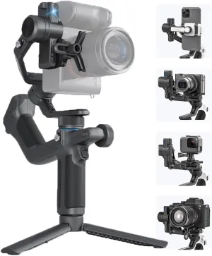 FeiyuTech [Official] SCORP Mini-2 All in One 3-Axis Camera Stabilizer,Built-in AI Track Sensor Handheld Gimbal for Sony A7III,Canon R6,Nikon Z30,Fujifilm,GoPro11/12,iPhone 15 14Pro,Samsung,Max 2.65lb