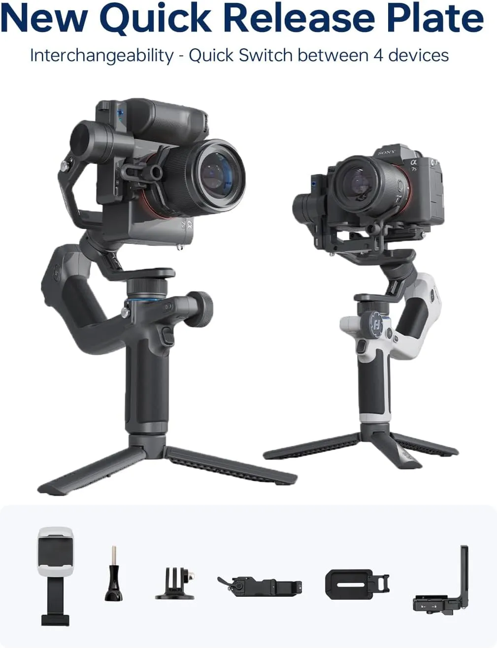 FeiyuTech [Official] SCORP Mini-2 All in One 3-Axis Camera Stabilizer,Built-in AI Track Sensor Handheld Gimbal for Sony A7III,Canon R6,Nikon Z30,Fujifilm,GoPro11/12,iPhone 15 14Pro,Samsung,Max 2.65lb
