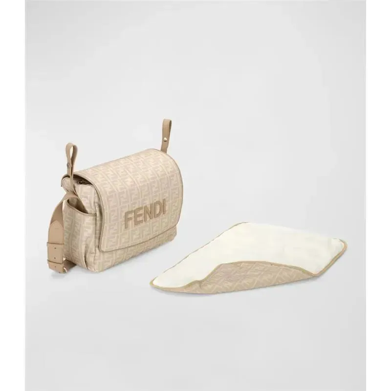 Fendi Baby - Bolsa para Fraldas Ff Allover Bege