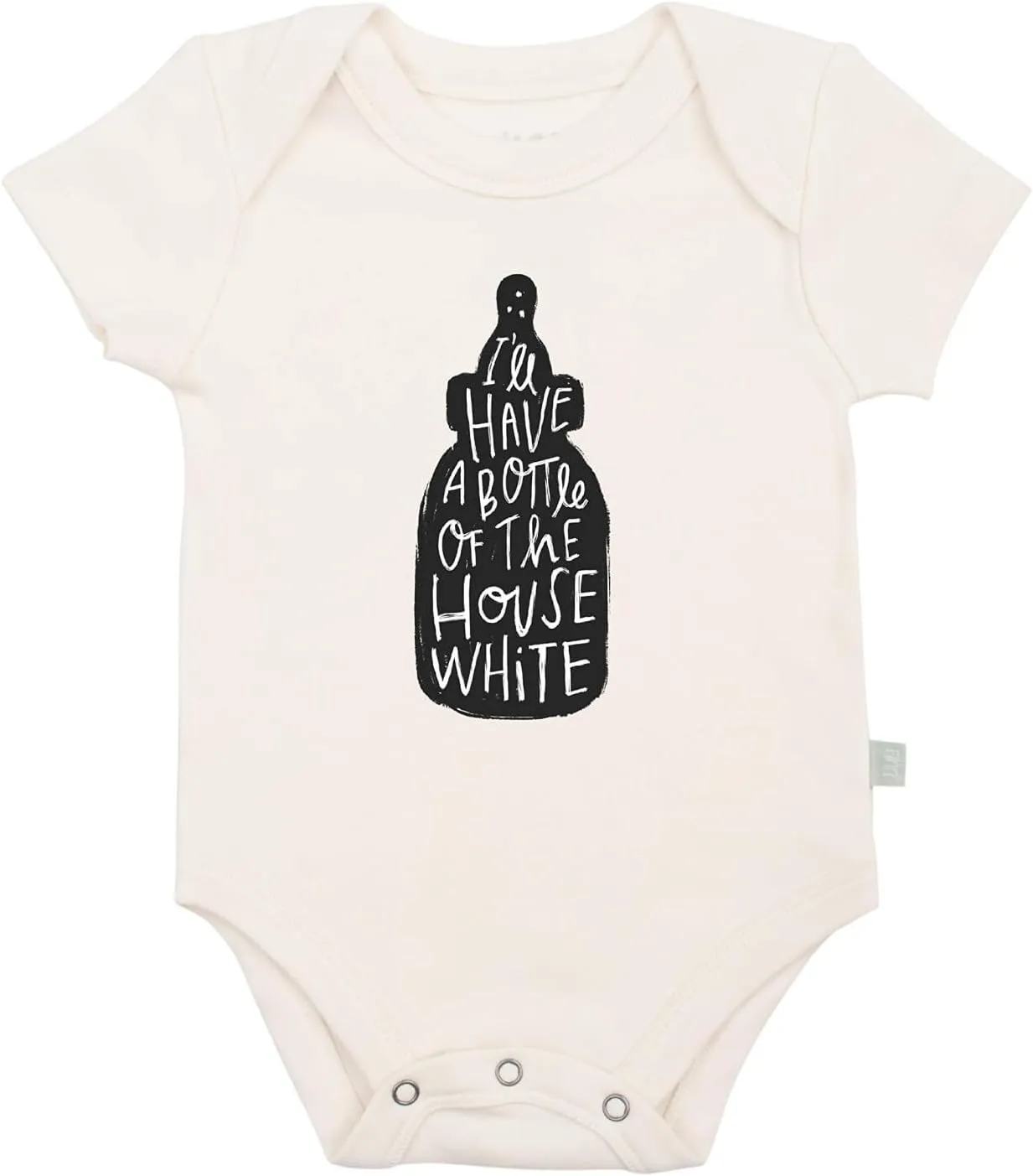 Finn   Emma Organic Cotton Graphic Baby Onesie - Gender Neutral Bodysuits for Babies 0-12 Months in Multiple Sizes and Styles