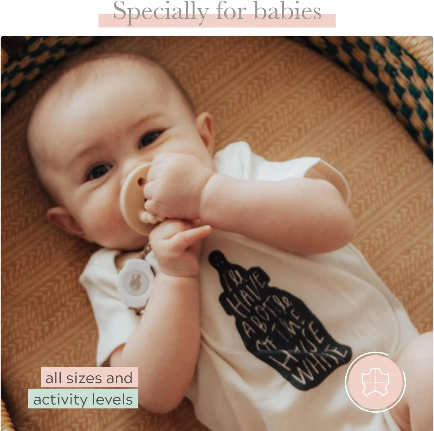 Finn   Emma Organic Cotton Graphic Baby Onesie - Gender Neutral Bodysuits for Babies 0-12 Months in Multiple Sizes and Styles