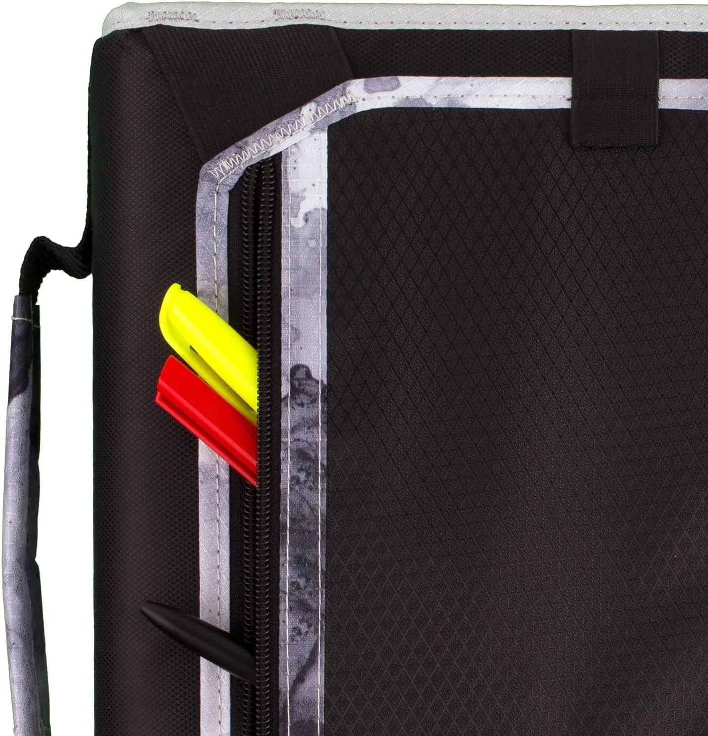 Five Star Zipper Binder, 2 Inch 3-Ring Binder with Round Rings, Expansion Panel and 5-Tab Expanding File, 580 Sheet Capacity, Black/Gray (29052IT8)