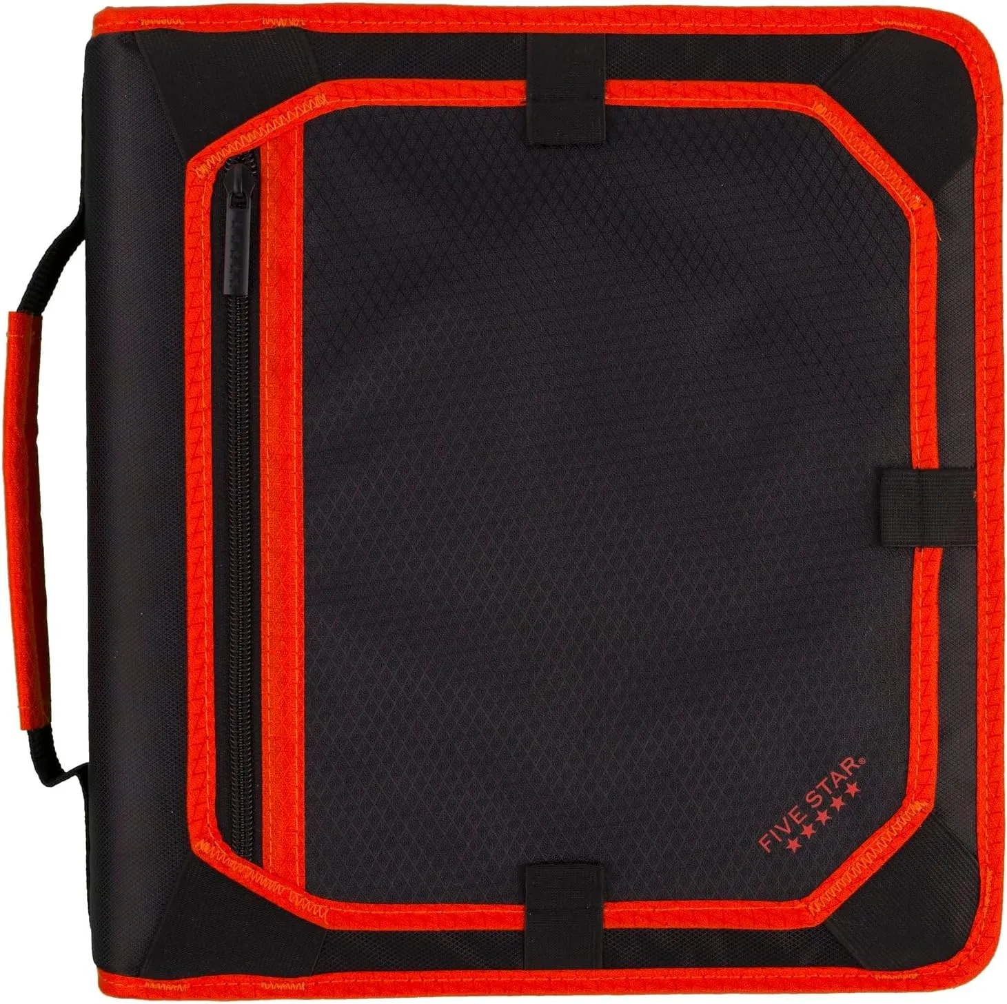 Five Star Zipper Binder, 2 Inch 3-Ring Binder with Round Rings, Expansion Panel and 5-Tab Expanding File, 580 Sheet Capacity, Red/Black (29052CE8)