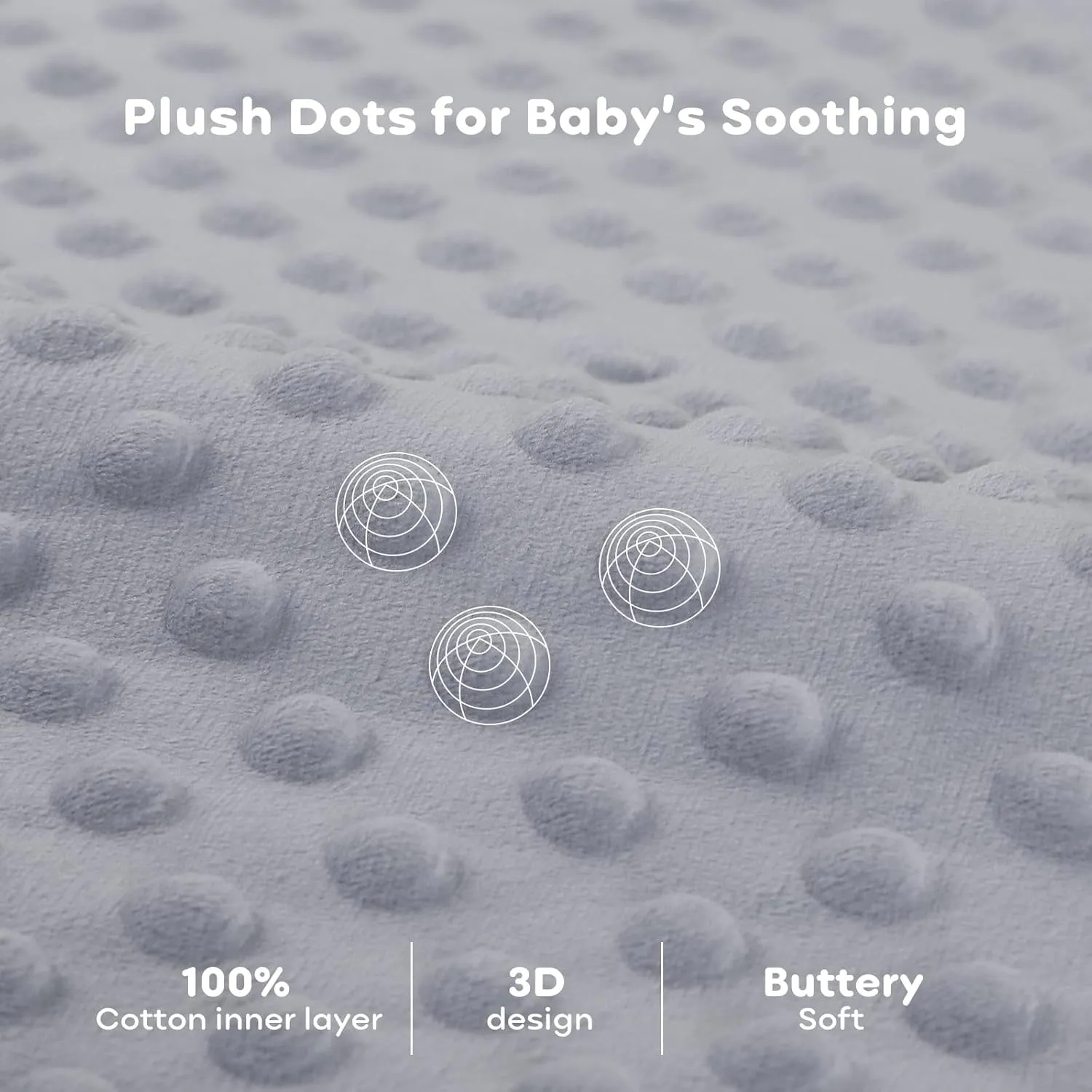 Fleece Baby Sleep Sack 6-12 Months, 1.5 TOG Cotton Baby Wearable Blanket With Soft Plush Dots, 2 Pack Newborn and Infant Warm Sleeping Sack with 2-Way Zipper Blue&Grey