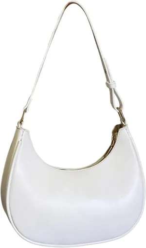 Floerns Women's Leather Crescent Handbag Underarm Purse Small Hobo Shoulder Bag