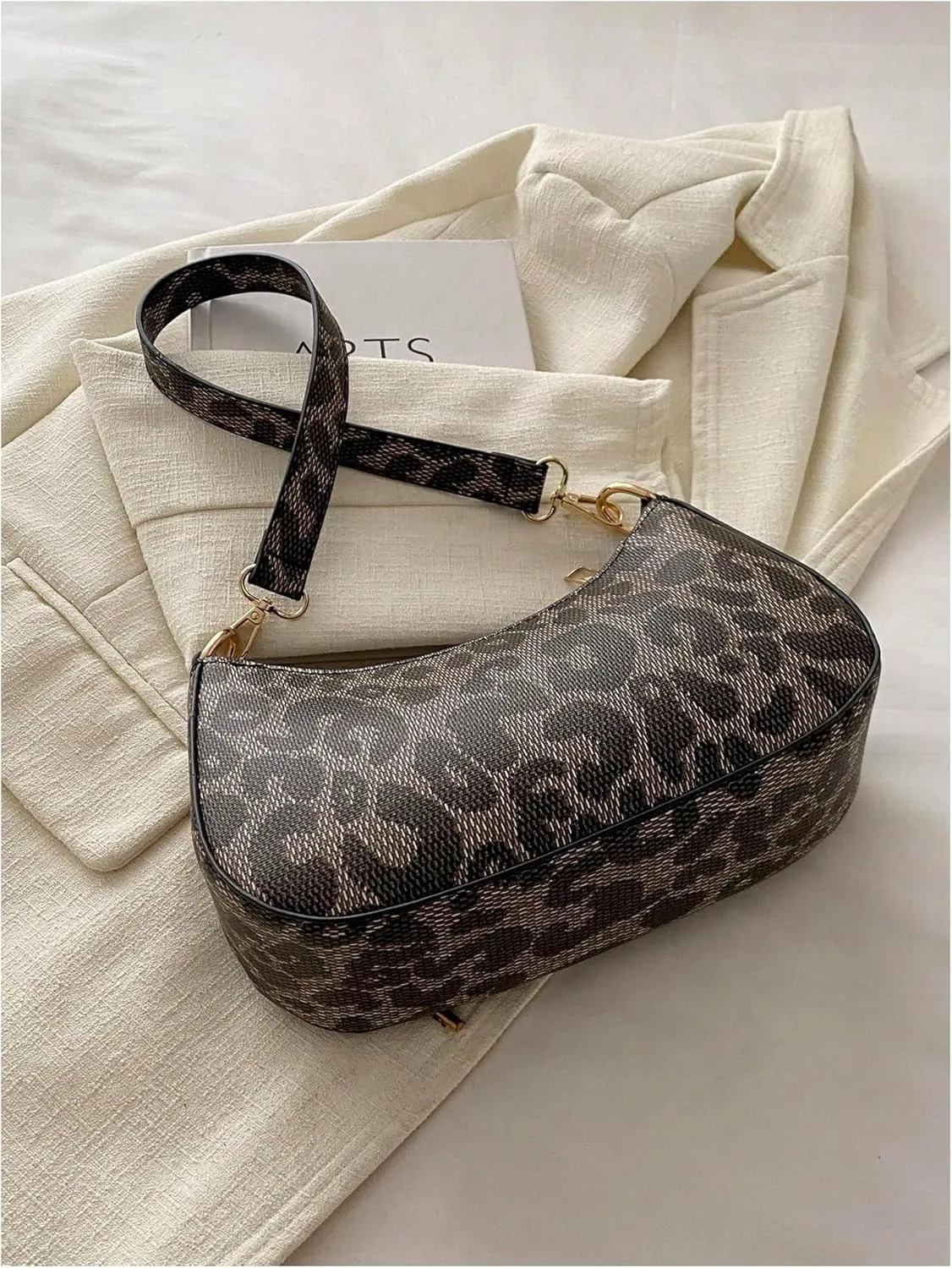 Floerns Women's Leopard Print Underarm Shoulder Bag Cheetah Hobo Handbag Clutch Purse