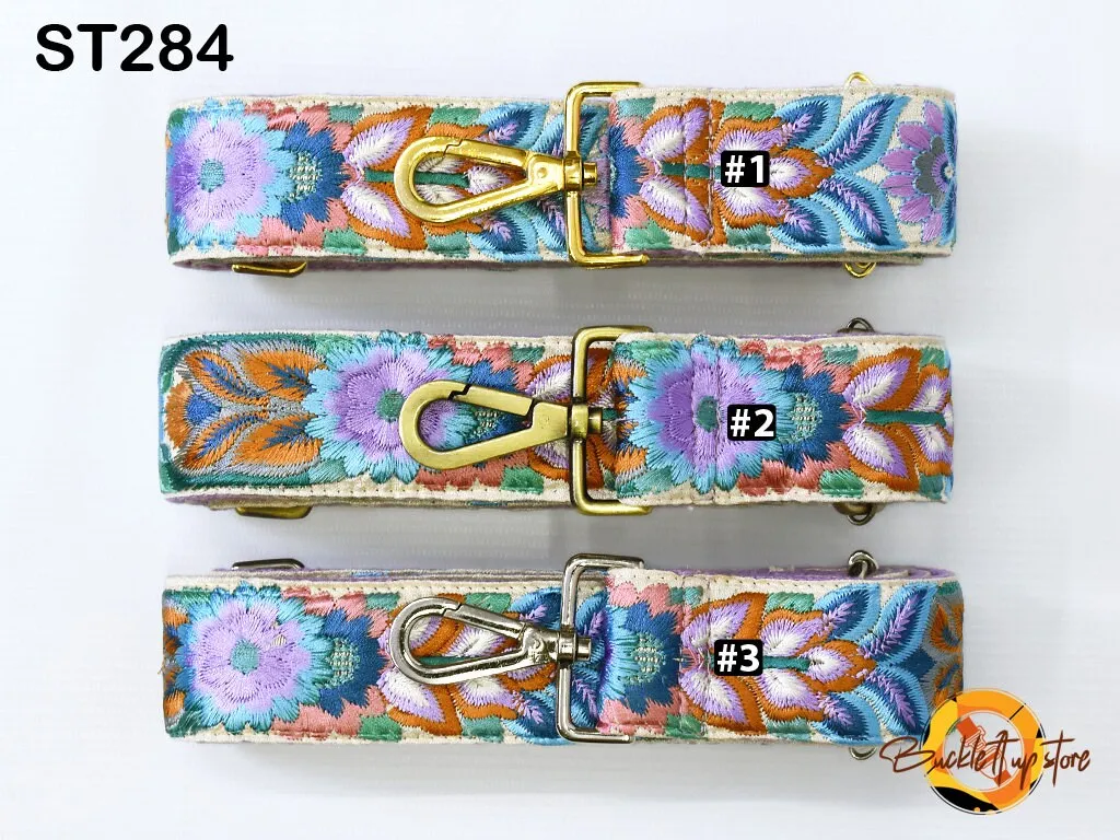 Floral Embroidered Purse Strap Crossbody Strap for Purses Handbag Boho Bag Strap Embroidery Replacement Strap Boho Guitar Strap Gift for her