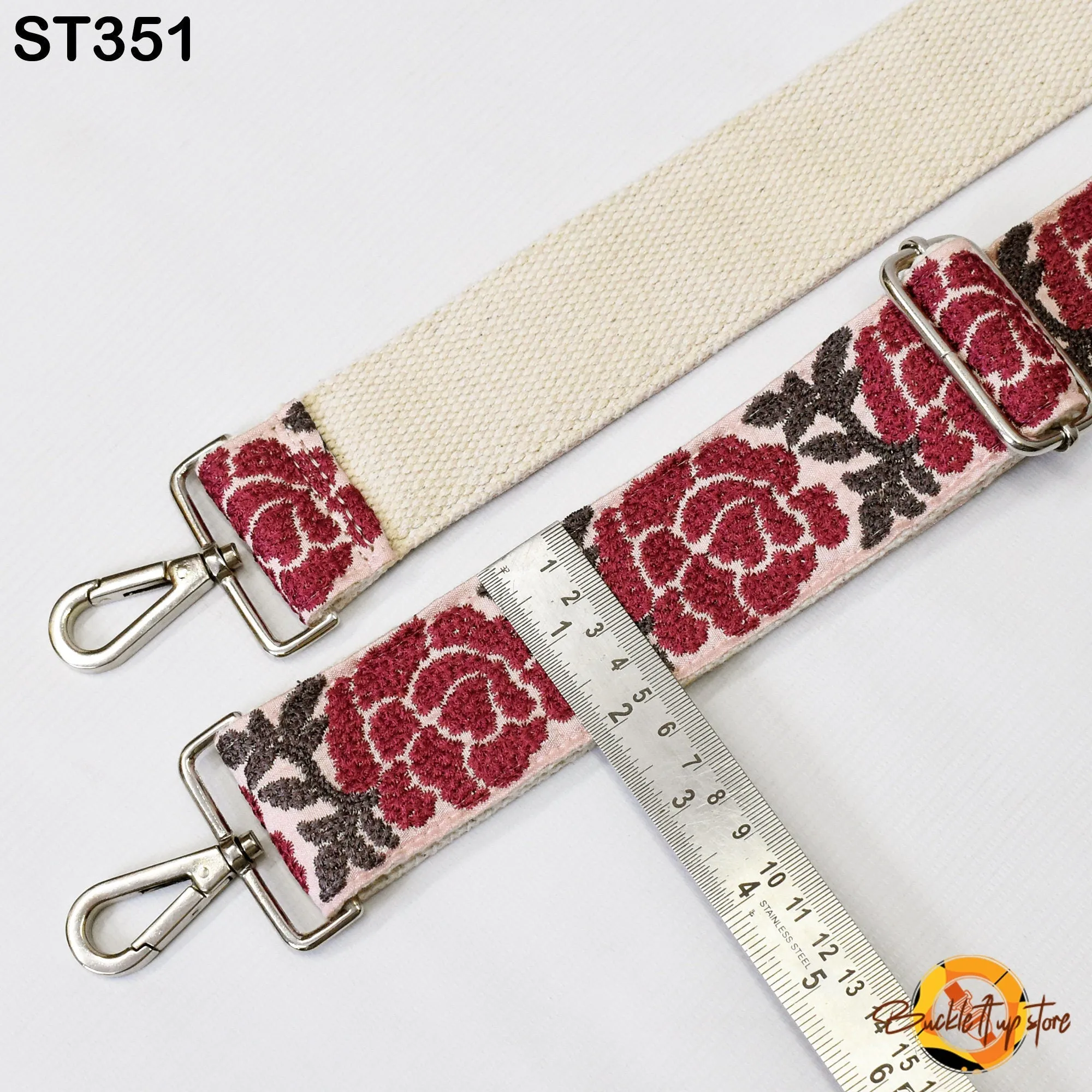 Floral Replacement Handbag Boho Bag Strap Embroidered Adjustable Embroidery Camera Strap Crossbody Strap Purses Guitar Strap Gift Daughter