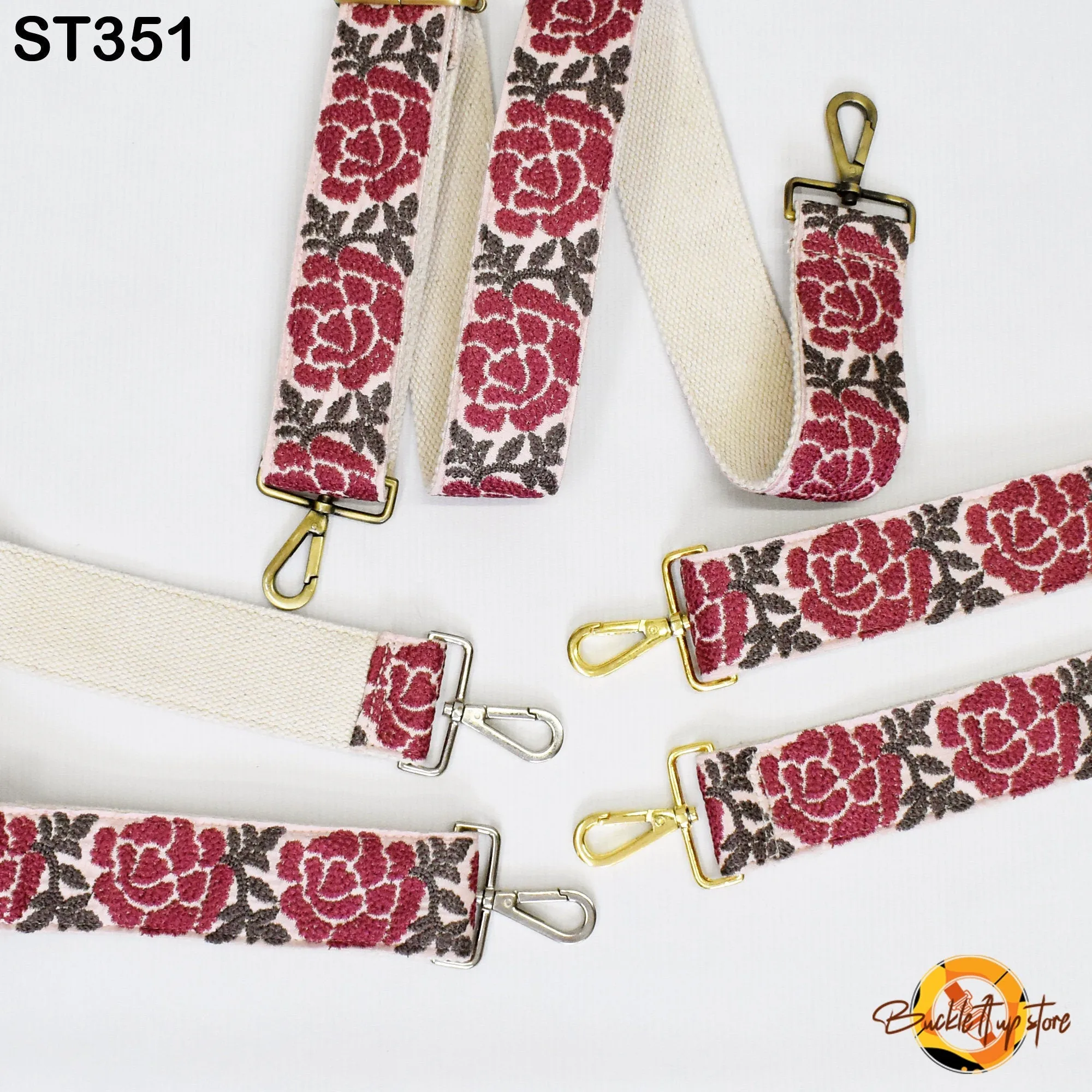 Floral Replacement Handbag Boho Bag Strap Embroidered Adjustable Embroidery Camera Strap Crossbody Strap Purses Guitar Strap Gift Daughter
