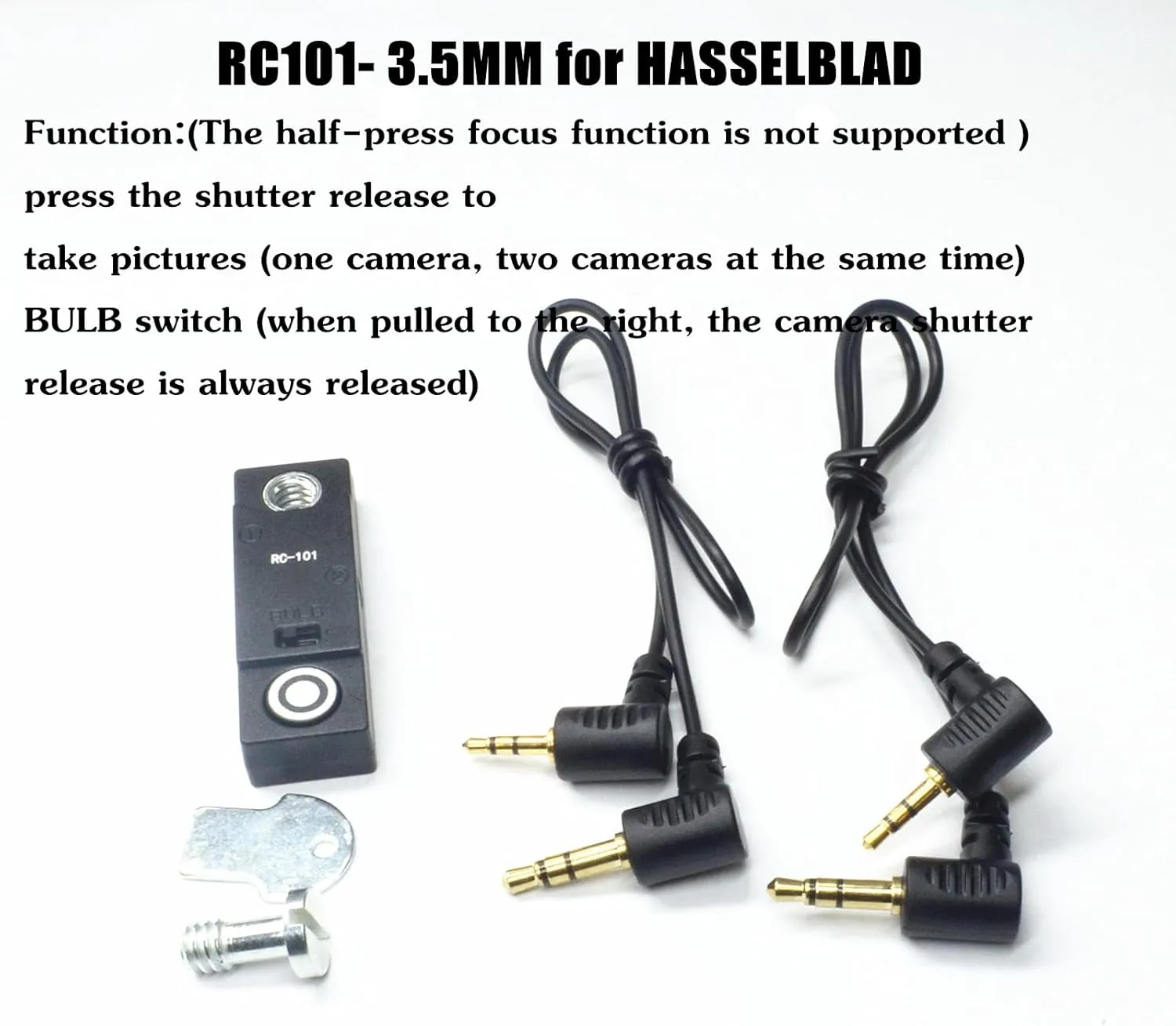 For hasselblad cable x1d 50c Release remote X1DII /X1DII 50c /907X 100c,907X 50C Shutter release cable Two cameras in sync Release button 1/4 Stabilizer Extension Photo Key Accessories. (RC101-3.5A X)