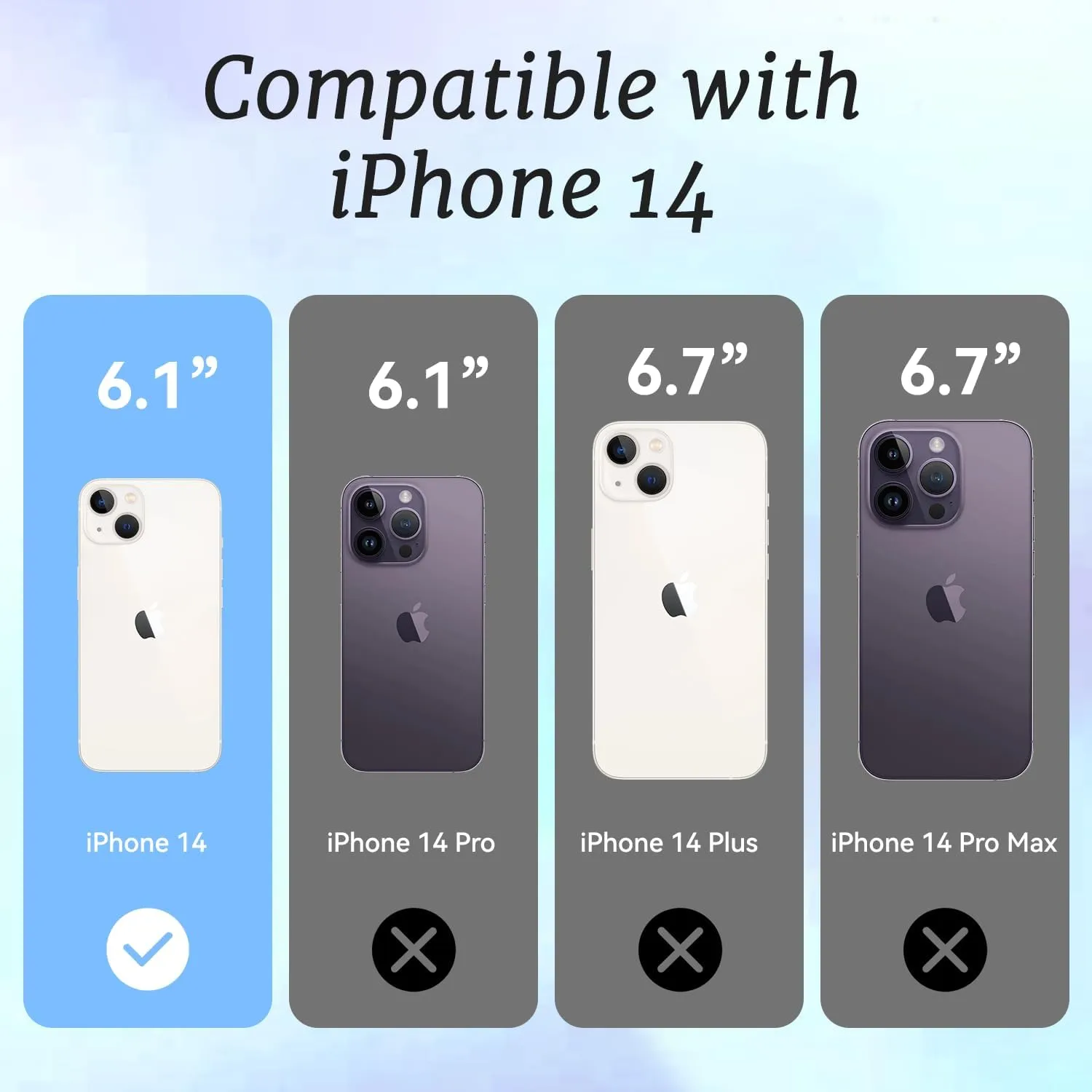 for iPhone 14 Case, Coastal Life Pattern with Tropical Collage, Military-Grade Drop Protection, Cute Soft Slim TPU Protective Cover with Camera Protection for Women & Girls