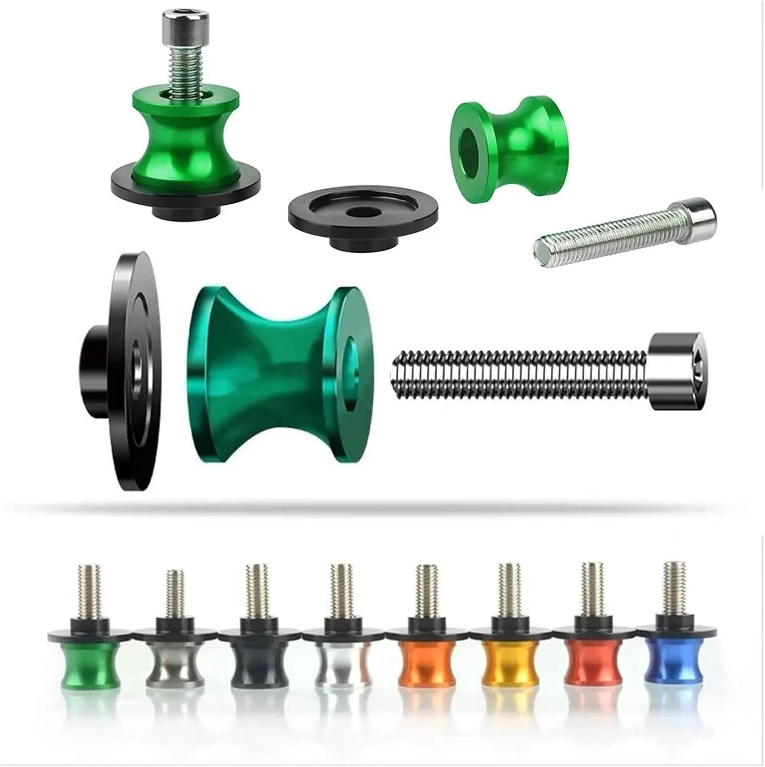 for YH Tricker 250 2014 2015 2016-2022 2023 2024 8MM Accessories Swingarm Spools Slider Rear Stand Screws(Gray)