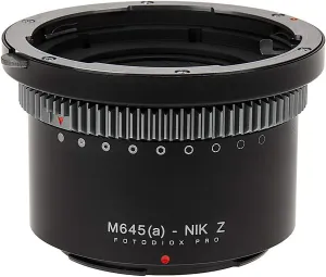 Fotodiox Pro IRIS Lens Mount Adapter Compatible with Mamiya 645 AF/AF-D Lenses to Nikon Z-Mount Cameras