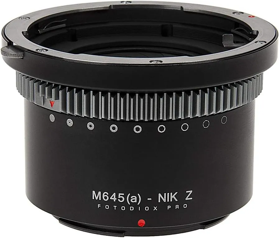 Fotodiox Pro IRIS Lens Mount Adapter Compatible with Mamiya 645 AF/AF-D Lenses to Nikon Z-Mount Cameras
