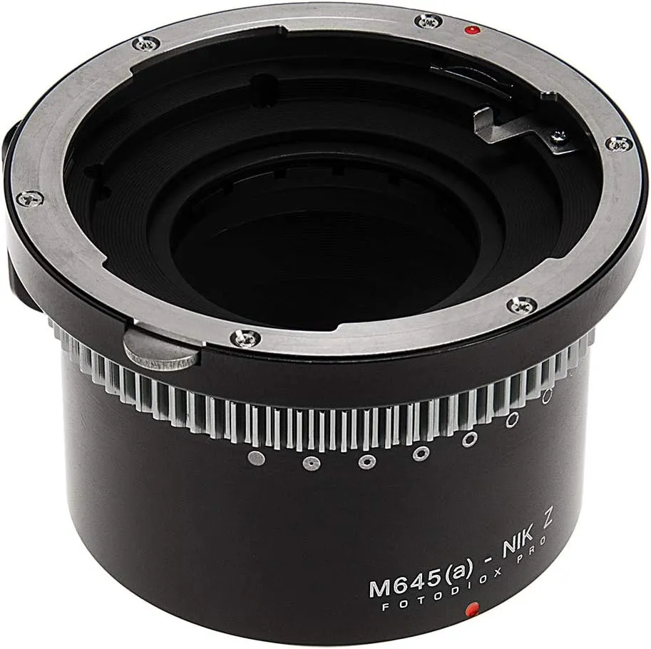 Fotodiox Pro IRIS Lens Mount Adapter Compatible with Mamiya 645 AF/AF-D Lenses to Nikon Z-Mount Cameras