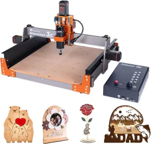 FoxAlien Masuter 3S CNC Router Machine with NEMA 23 Closed-Loop Stepper Motor, 400W Spindle 3 Axis Engraving Milling Machine for Wood Acrylic Aluminum Carving Cutting