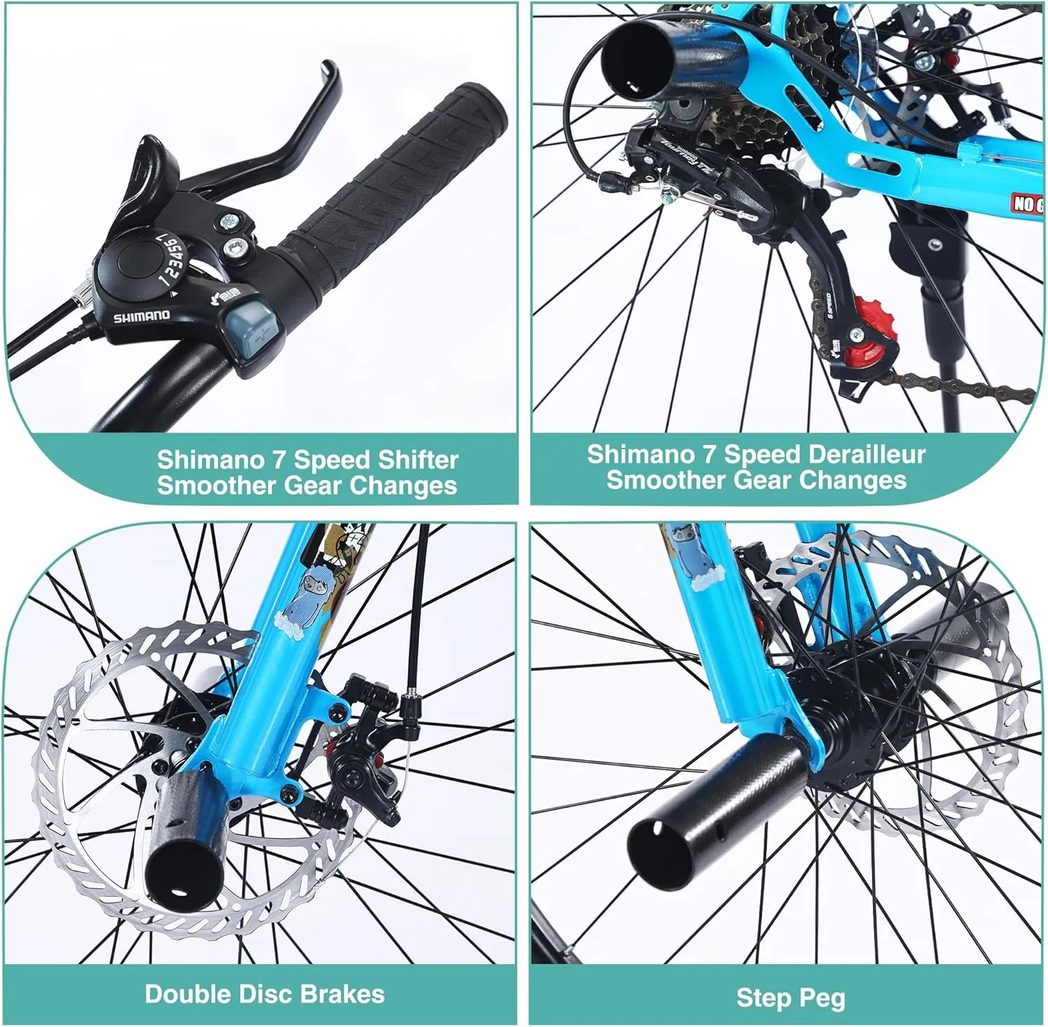 Freestyle BMX Bikes, 20/26 inch Kids Mountain Bike, Steel Frame/Adjustable Ergonomic, Single Speed Bicycles for Boys, Outdoor Cycling Bike Road Bicycle Mountain Bike, Multiple Colors