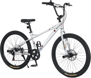 Freestyle BMX Bikes, 20/26 inch Kids Mountain Bike, Steel Frame/Adjustable Ergonomic, Single Speed Bicycles for Boys, Outdoor Cycling Bike Road Bicycle Mountain Bike, Multiple Colors