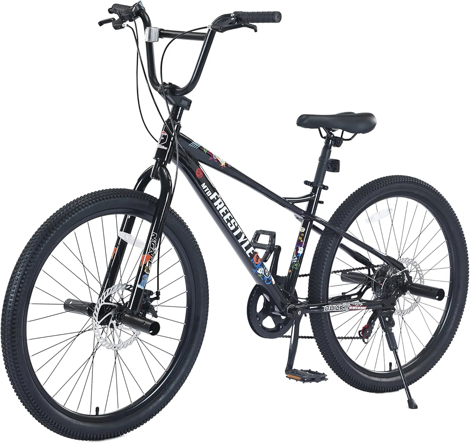 Freestyle BMX Bikes, 20/26 inch Kids Mountain Bike, Steel Frame/Adjustable Ergonomic, Single Speed Bicycles for Boys, Outdoor Cycling Bike Road Bicycle Mountain Bike, Multiple Colors