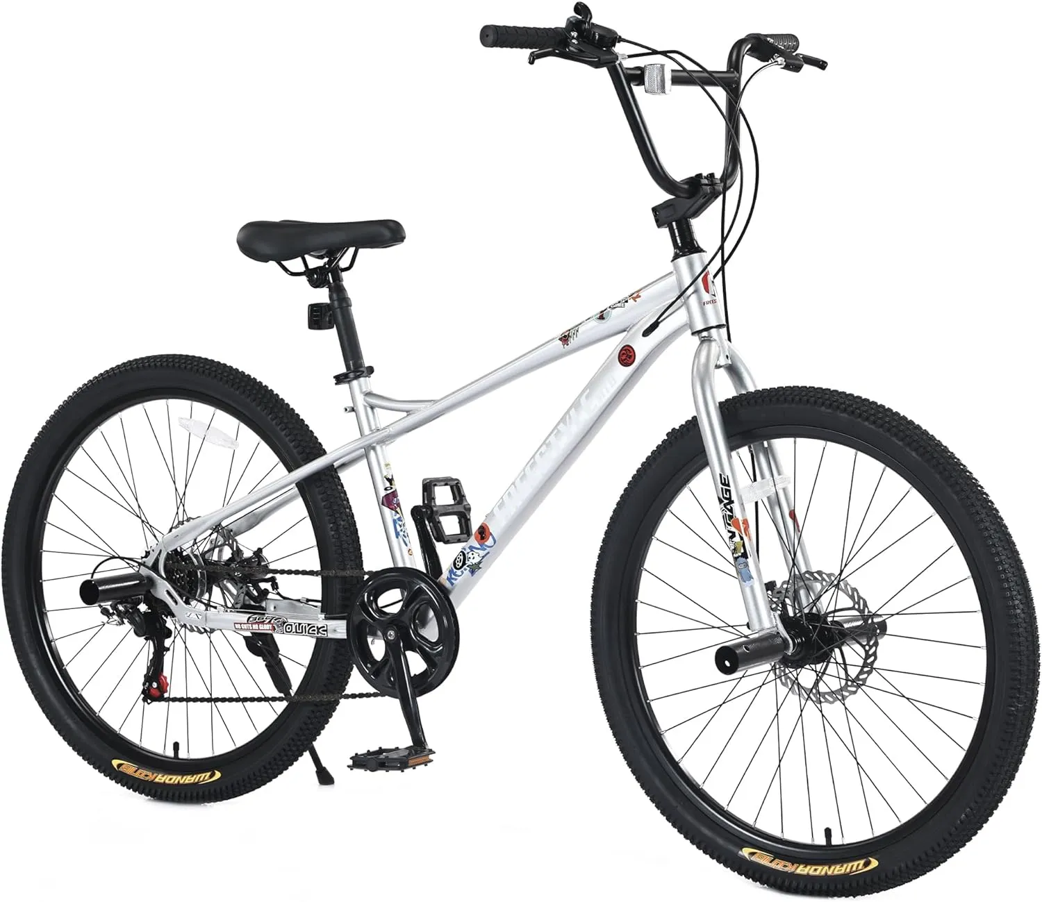 Freestyle BMX Bikes, 20/26 inch Kids Mountain Bike, Steel Frame/Adjustable Ergonomic, Single Speed Bicycles for Boys, Outdoor Cycling Bike Road Bicycle Mountain Bike, Multiple Colors