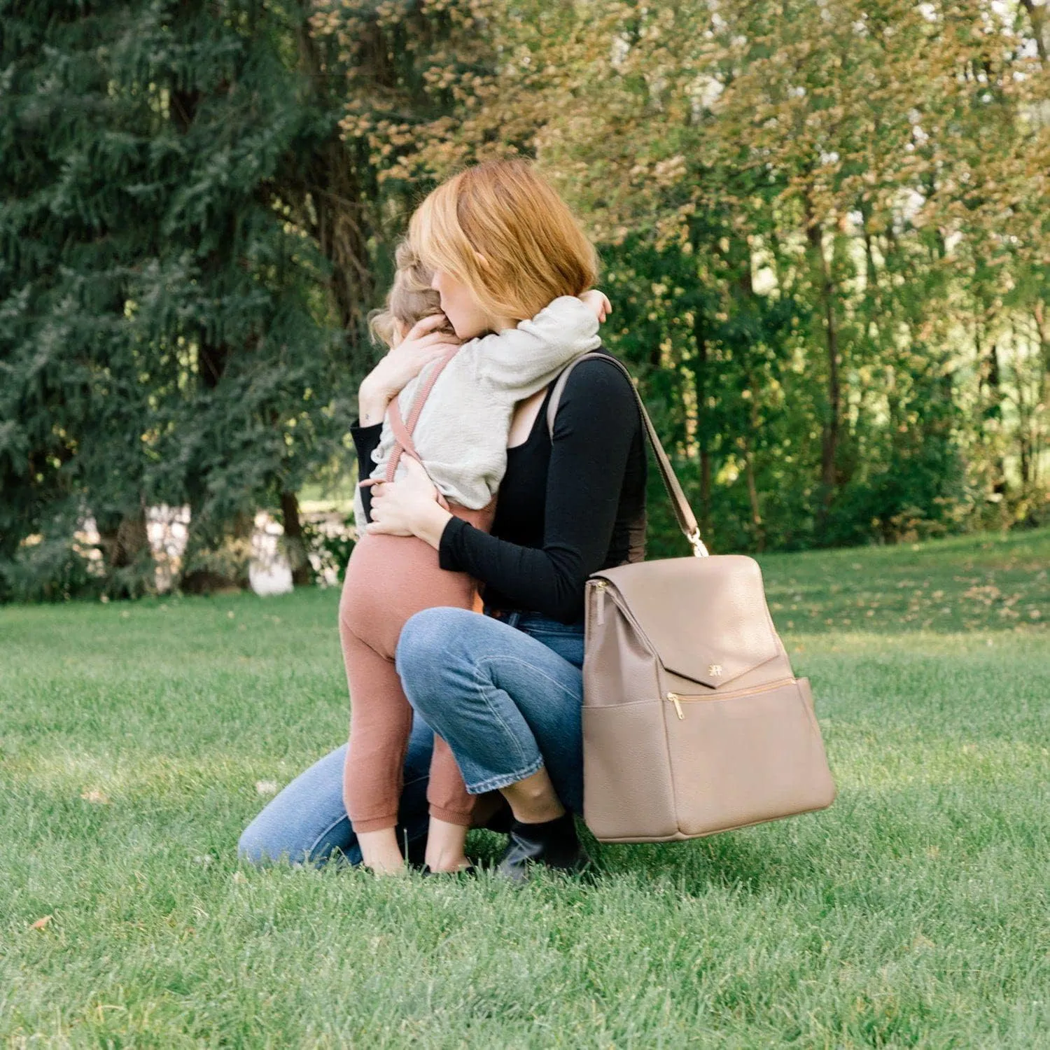 Freshly Picked Classic II Diaper Bag Backpack, Wipeable Vegan Leather With Changing Pad, Convertible (Aspen V2)