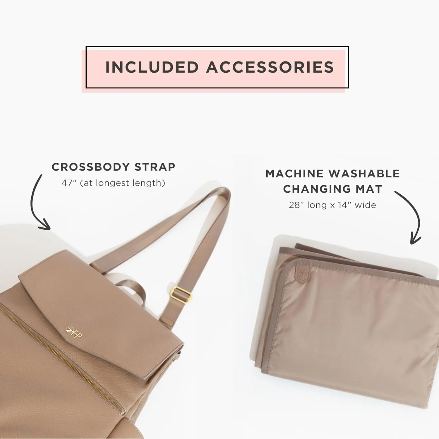 Freshly Picked Classic II Diaper Bag Backpack, Wipeable Vegan Leather With Changing Pad, Convertible (Fig V2)