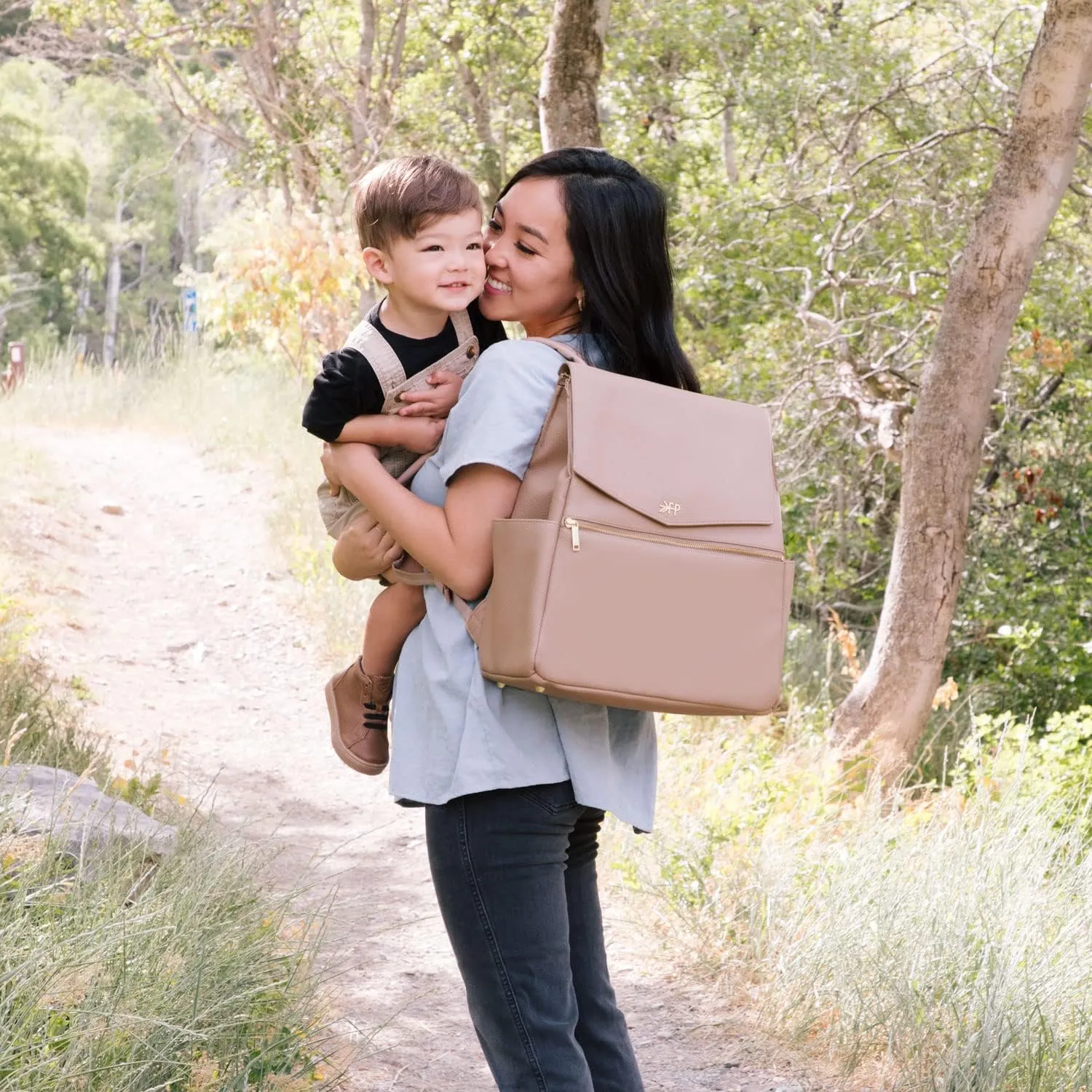 Freshly Picked Classic II Diaper Bag Backpack, Wipeable Vegan Leather With Changing Pad, Convertible (Fig V2)