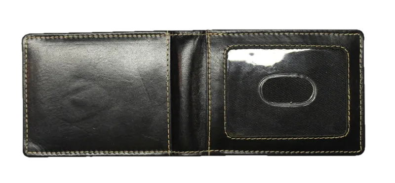 Front Pocket Wallet with Magnetic Money Clip - Black