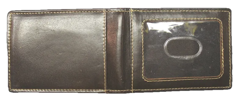 Front Pocket Wallet with Magnetic Money Clip - Dark Brown