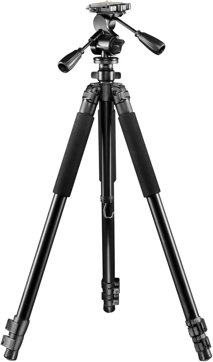 FT-665T 3D Panhead Tripod for Cameras (max. Height 185 cm, rotatable Centre Column, Bubble Level, Carry Bag)