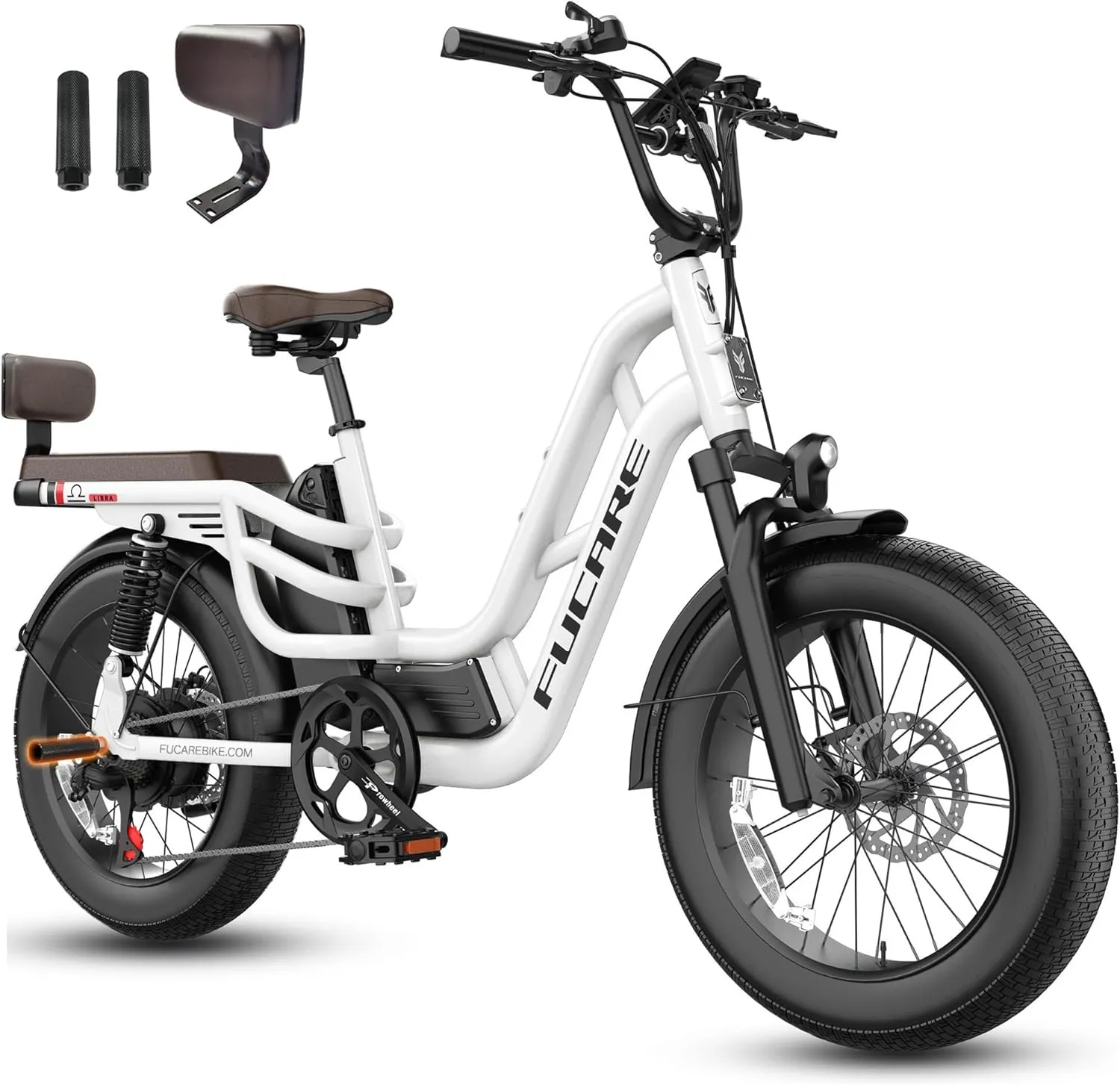 Fucare Libra 1200W Electric Bike for Adults 32MPH 48V 20Ah LG Battery EBike 80 Miles Range, Full Suspension 20"×4.0" Fat Tire Adult Electric Bicycles, 400 lb Capacity, Hydraulic Brakes, UL Certified