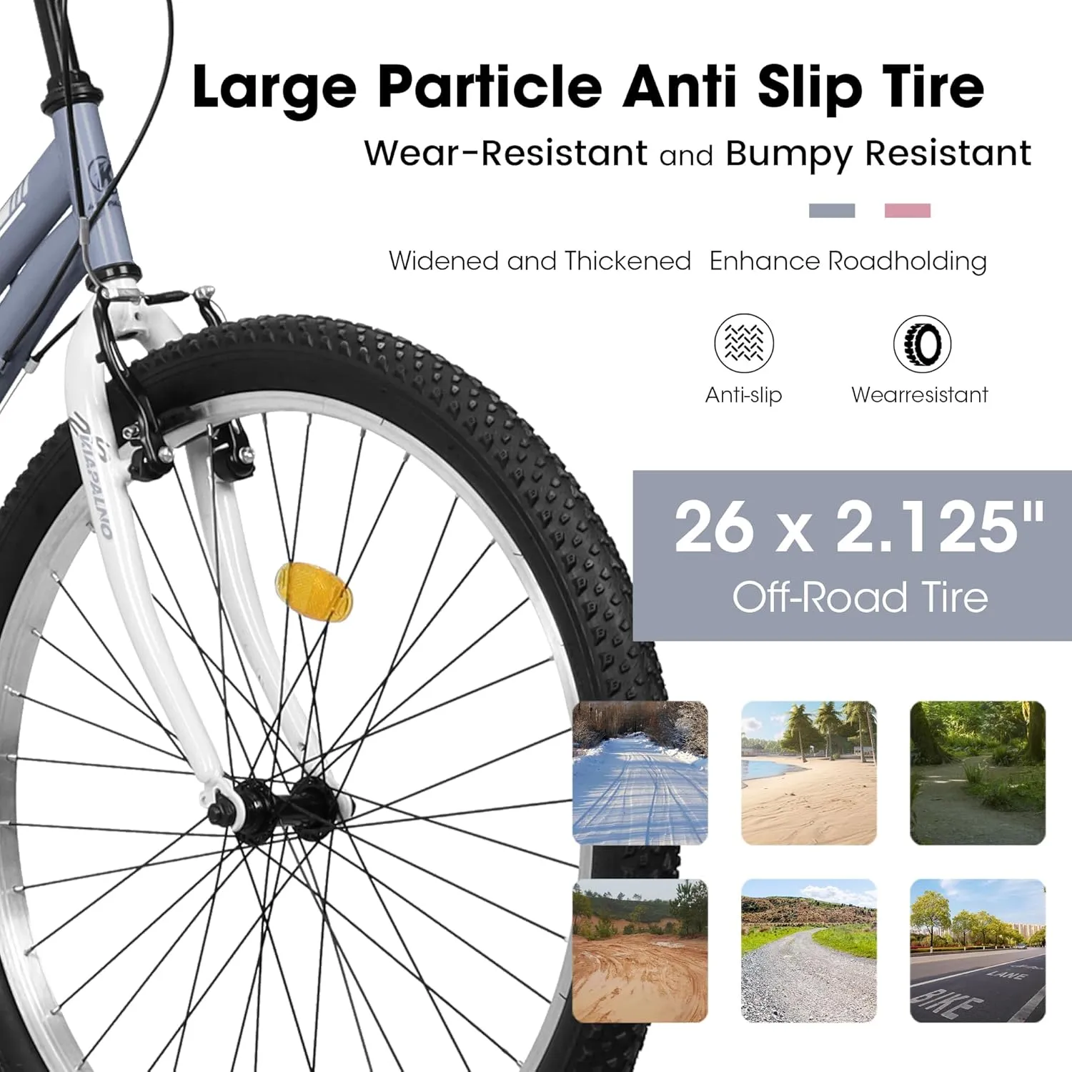 Full Dual Suspension Mountain Bike 24/26/27.5 Inch, Mountain Bike for Mens Womens, Student Work with 21-Speed Disc Trail Commuter City Snow Bicycles