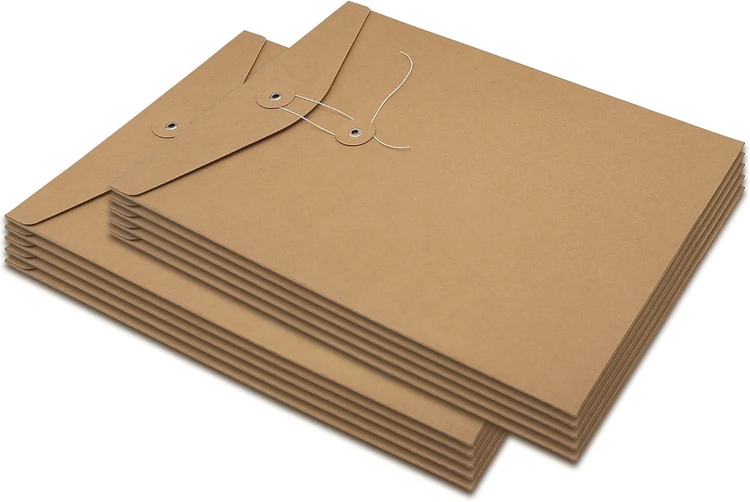 Funny live 10 Pcs A4 Kraft String Envelope File Folders Organizer for Projects | Contracts | Bills | Meeting Documents Pockets Office Supplies (Vertical Version A4)