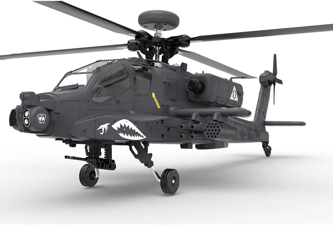FunXylophy RC Helicopter for Adults, 1/32 Scale F11-S AH64 2.4G 6CH Dual-axis Co-Drive Flybarless RC Helicopter with GPS Flight Control System and Camera (RTF GPS Smart Version)