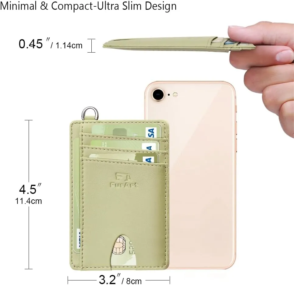 FurArt Slim Minimalist Wallet, Front Pocket Wallets, RFID Blocking, Credit Card Holder for Men & Women