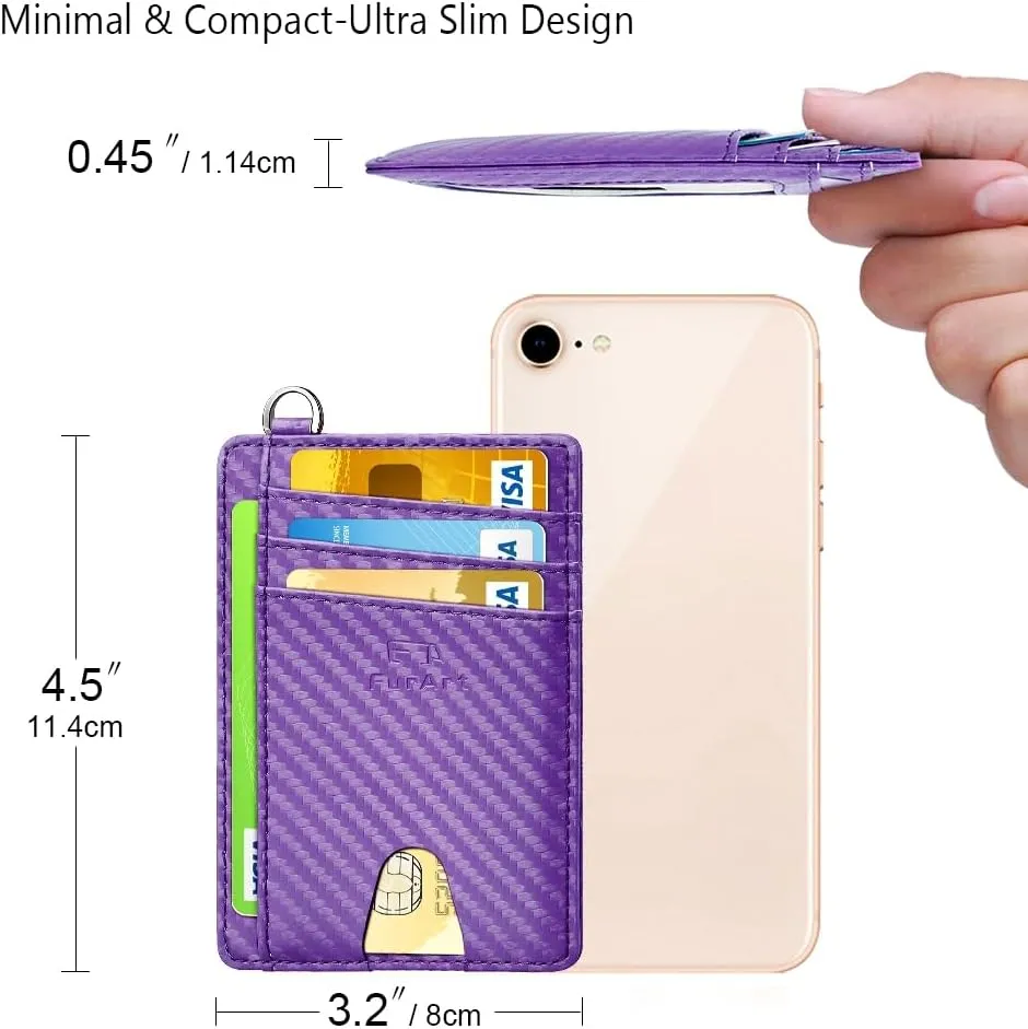 FurArt Slim Minimalist Wallet, Front Pocket Wallets, RFID Blocking, Credit Card Holder for Men & Women