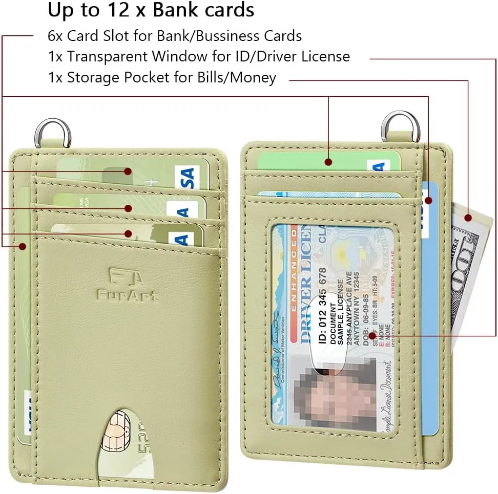 FurArt Slim Minimalist Wallet, Front Pocket Wallets, RFID Blocking, Credit Card Holder for Men & Women