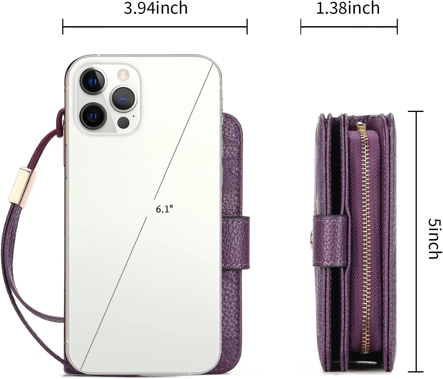 GAEKEAO Small Wallet for Women RFID Blocking Leather Wristlet Purse Bifold Ladies Wallet Credit Card Holder with ID Window