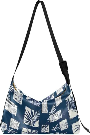 GAIGEO Tropical Island and Palms Large Crossbody Bag, Leather Women Bag, Faux Leather Shoulder Bag
